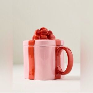 Anthropologie Present Cadeau Lidded Stoneware Mug. NWT